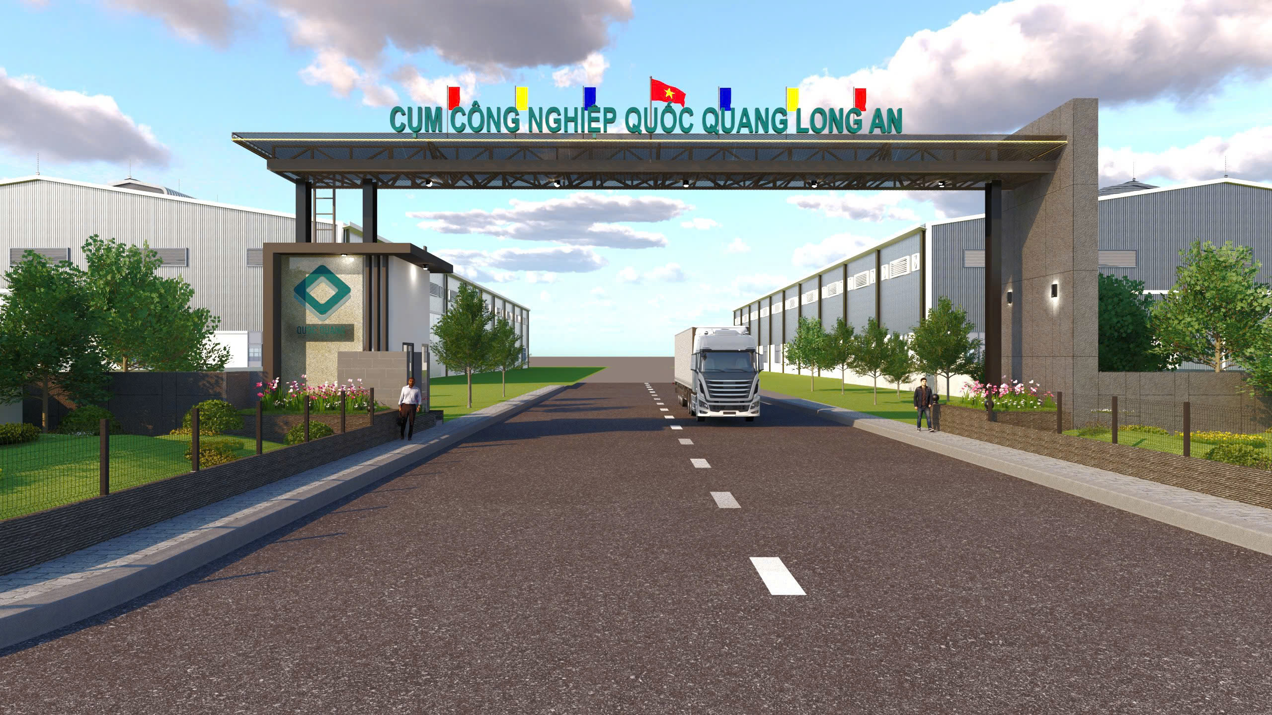 Dự án: CỔNG CHÀO CỤM CÔNG NGHIỆP QUỐC QUANG LONG AN